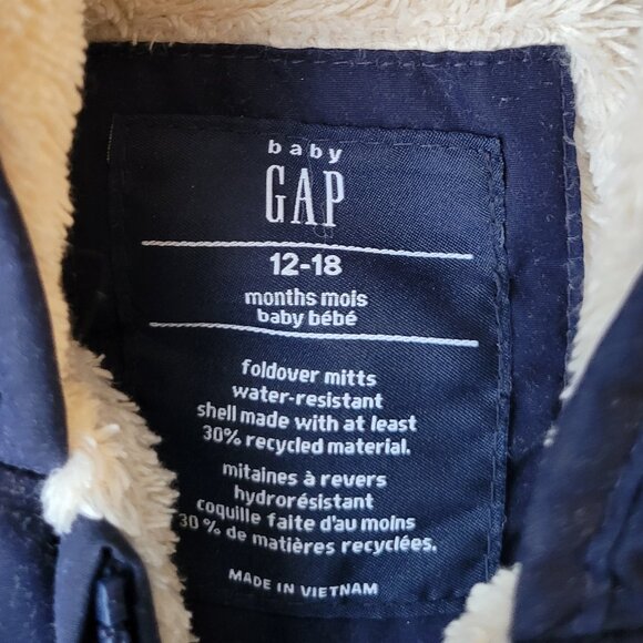 GAP Sherpa One-Piece (Winter) - 12-18 Months - Dark Night - Picture 3 of 5